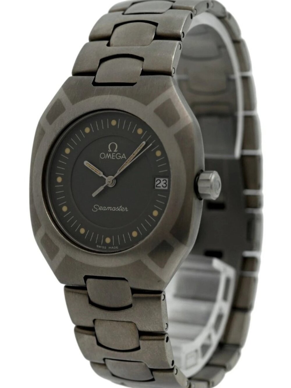 Omega 32mm Seamaster Polaris Titanium Palladium Swiss Watch w/ Box Ref: 196.0291